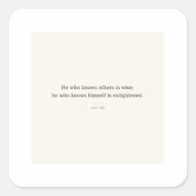 Autocollant Lao Tzu : Rappel de se connaître soi-m