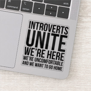 Autocollant « Les introvertis s'unissent »