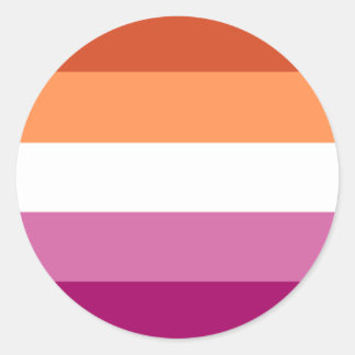 Autocollant lesbien de cercle de fierté