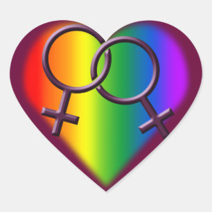 Autocollant lesbien même sexe d'amour