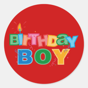 Autocollant Lettres pour garçon d'anniversaire
