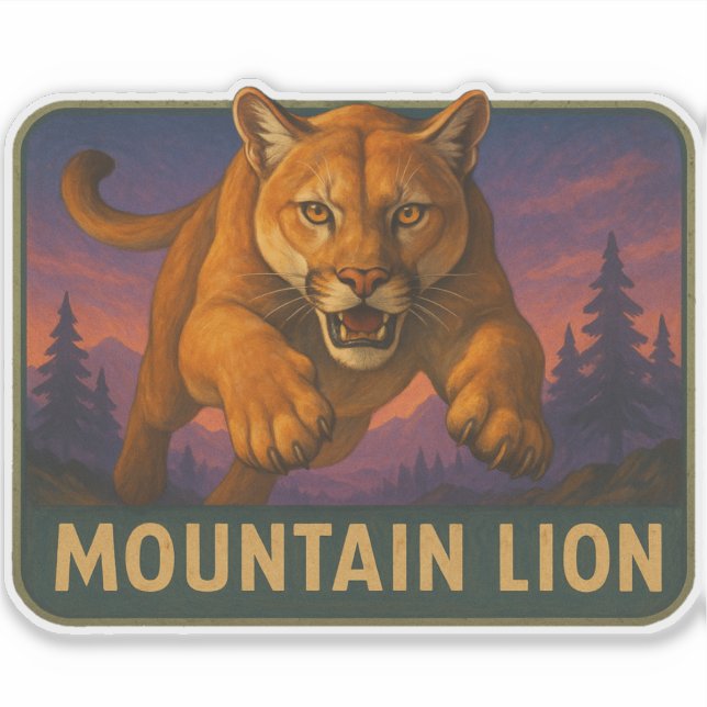 Autocollant Lion de Montagne (Devant)