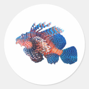 Autocollant Lionfish Majestueux - Lepu Fi Marin Ex