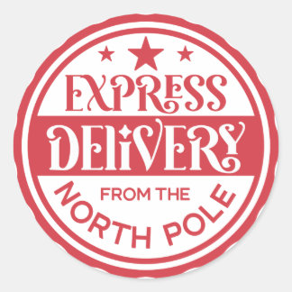 Autocollant Livraison Expresse du Pôle Nord