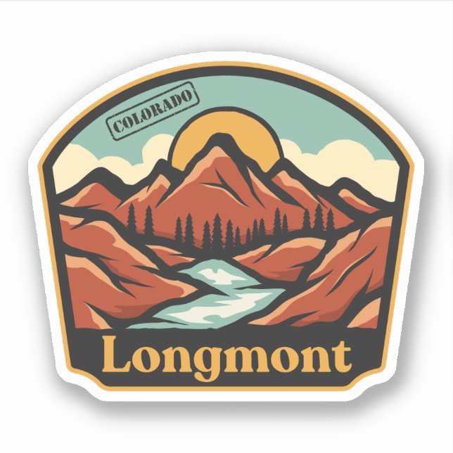 Autocollant Longmont, Colorado (Devant)