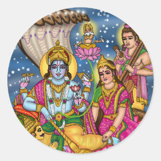 Autocollant Lord Lakshmi Narayana