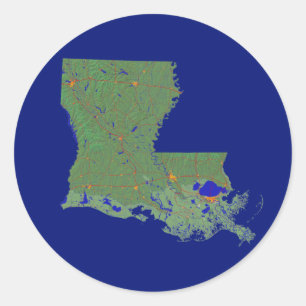 Autocollant Louisiana Map