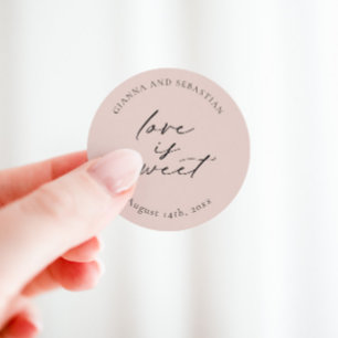 Autocollant Love Is Sweet, Cadeau de Fête Personna