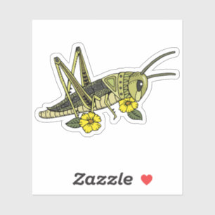 Autocollant Lucky Grasshopper