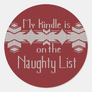 Autocollant Ma Kindle est sur la liste vilain