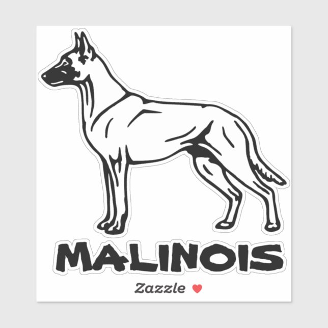 Autocollant Malinois (Feuille)
