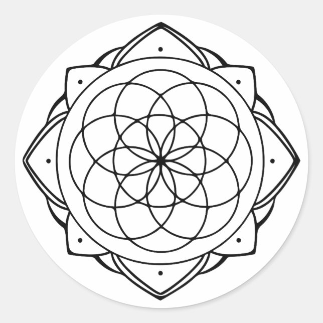 Autocollant Mandala Simple (Devant)