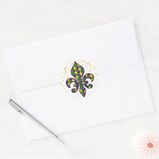 Autocollant Mardi Gras (Enveloppe)
