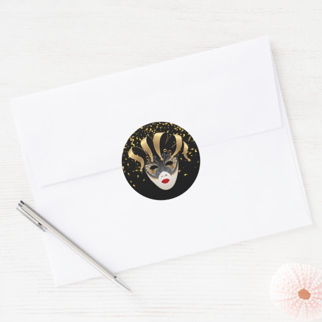 Autocollant Mardi Gras (Enveloppe)
