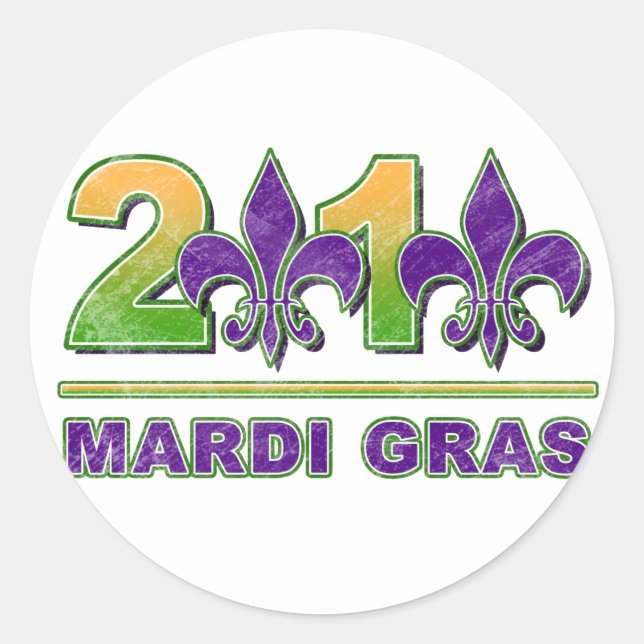 Autocollant Mardi Gras Fleur-de-Lis 2010 (Devant)