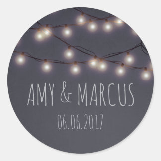 Autocollant mariage de feux de fée