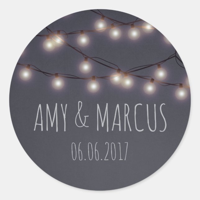 Autocollant mariage de feux de fée (Devant)