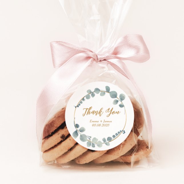 Autocollant Mariage d'Eucalyptus à l'aquarelle arg (Créateur téléchargé)