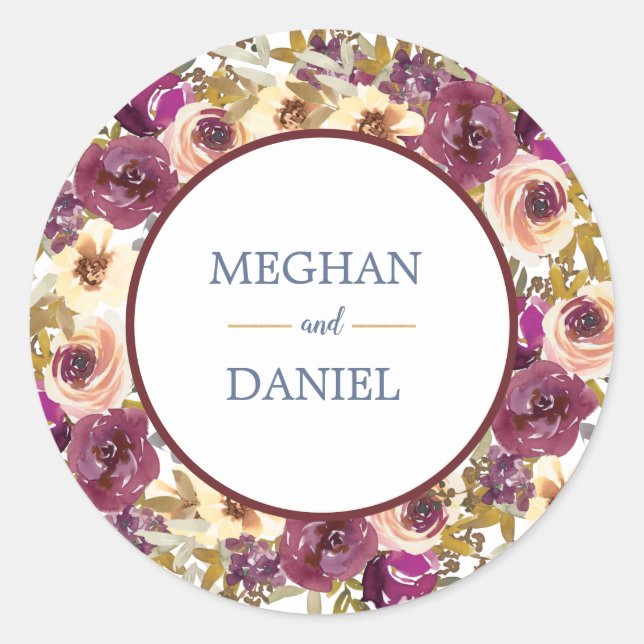 Autocollant Mariage Floral (Devant)