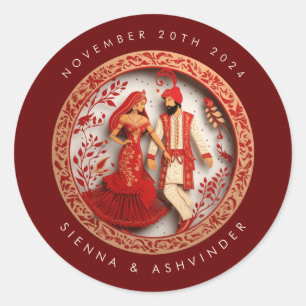 Autocollant Mariage indien