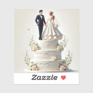 Autocollant mariage romantique