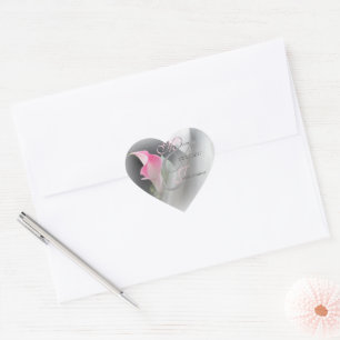 Autocollant Mariage rose Calla Lily
