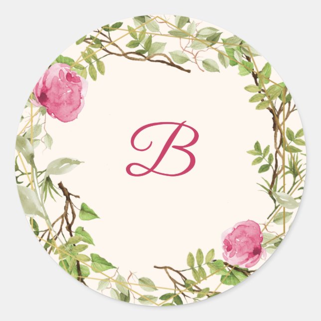 Autocollant mariage rose de Boysenberry (Devant)