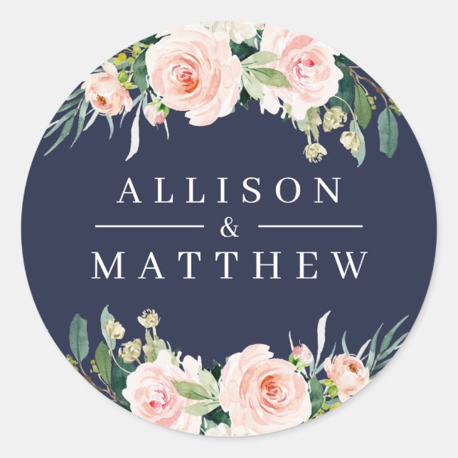 autocollant mariage rose moderne (Devant)