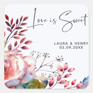Autocollant Mariage rose rose flou rose