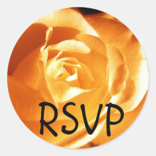 Autocollant Mariage RSVP Monogramme personnalisé R