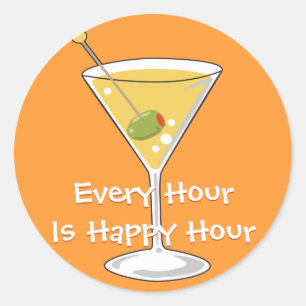 Autocollant Martini orange