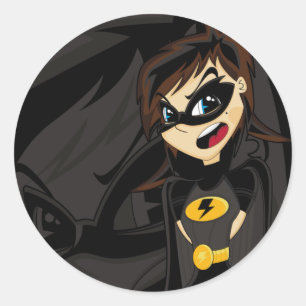 Autocollant Masqué Superhero Girl