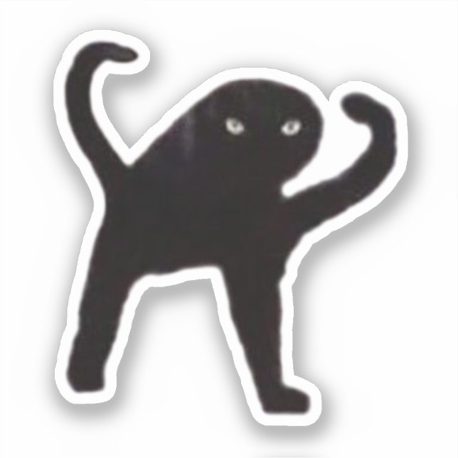 Autocollant Mème Chat Maudit (Recto)