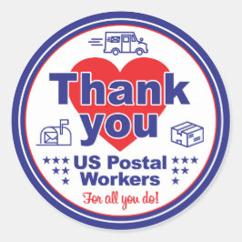 Autocollant Merci aux facteurs de la poste américa