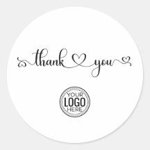 Autocollant Merci du logo commercial personnalisé