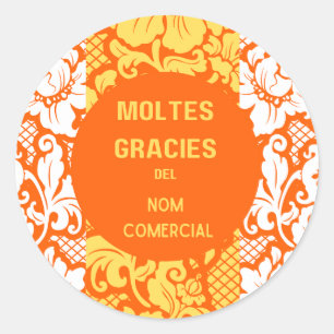 Autocollant "Merci"- "moltes gràcies"-Design 2
