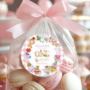 Autocollant Merci pour le 1er anniversaire d'Alice