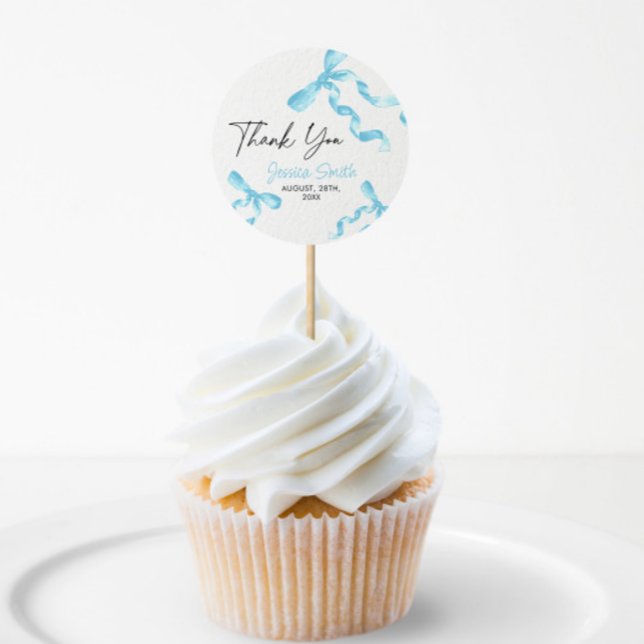 Autocollant Merci Ruban Bleu (Créateur téléchargé)