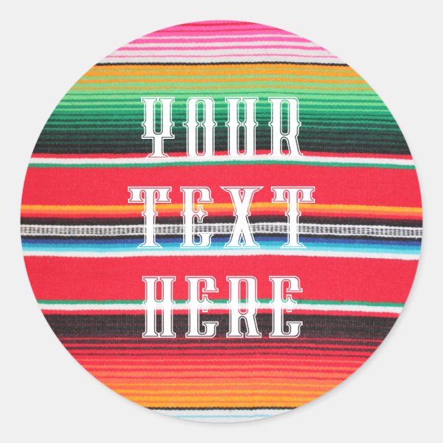 autocollant mexicain mexico poncho serape arrière  (Devant)