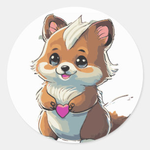 Autocollant Mignon Animal de la Forêt   Cadeau Ron