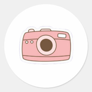 Autocollant Mignon Appareil Photo Kawaii