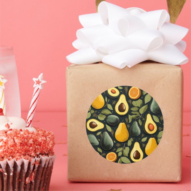 Autocollant mignon avocats (Fête)