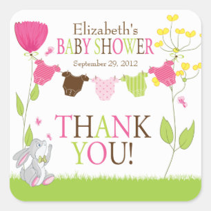 Autocollant mignon de baby shower de bébé de
