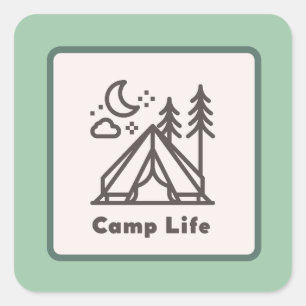 Autocollant mignon de camping / plein air   camper