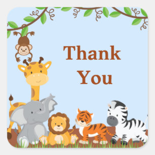 Autocollant mignon de Merci d'animaux de bébé de