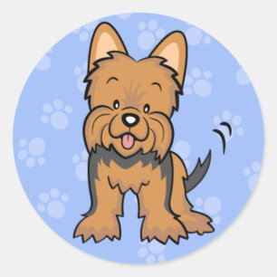 Autocollant mignon de Yorkie de chien de bande