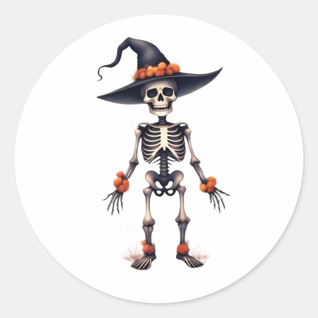 Autocollant mignon et effrayant pour Halloween – A (Devant)