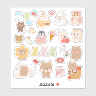 Autocollant Mignon Kawaii Animal