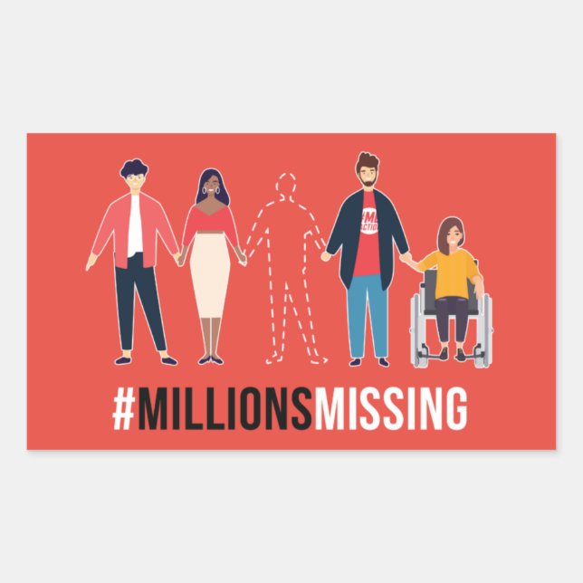 Autocollant #MillionsMissin (Devant)