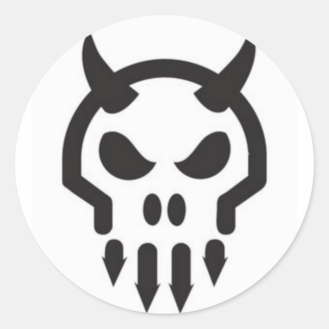 autocollant mini-crâne (Devant)